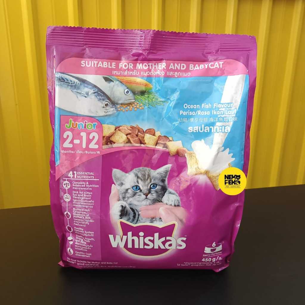 Makanan Kucing Whiskas Junior 450Gram/ Whiskas Dry Food