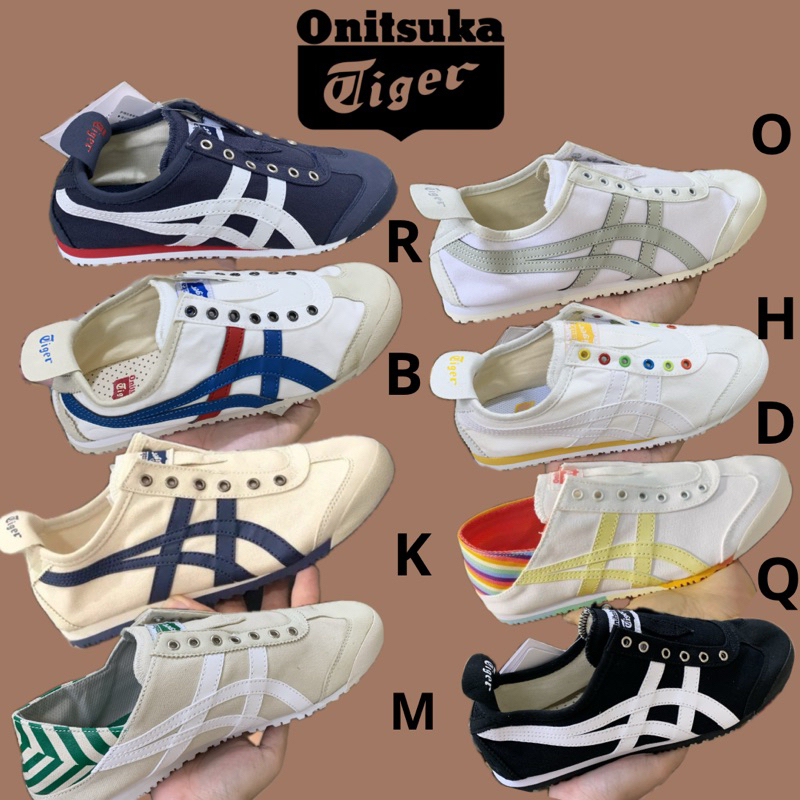 Sepatu OnitSuka Tiger Murah Pria Wanita Tanpa Tali Bahan Kanvas Premium Import High Quality