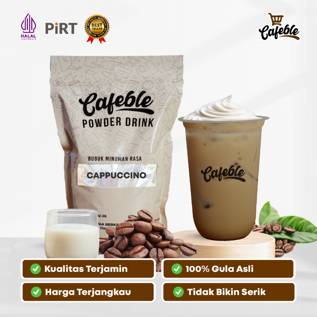 

Cafeble Bubuk Minuman Premium Rasa Cappuccino Kemasan 1 kg