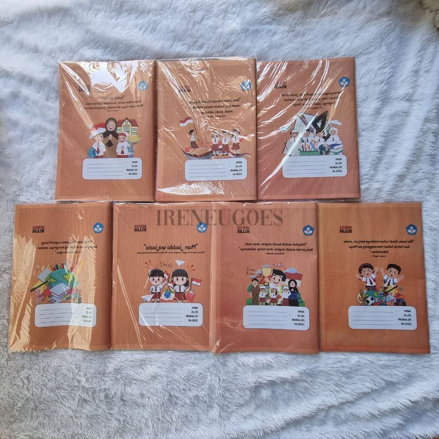 

❗READY TERBARU❗ Sampul buku coklat /sampul Buku fancy aneka gambar 1 pack