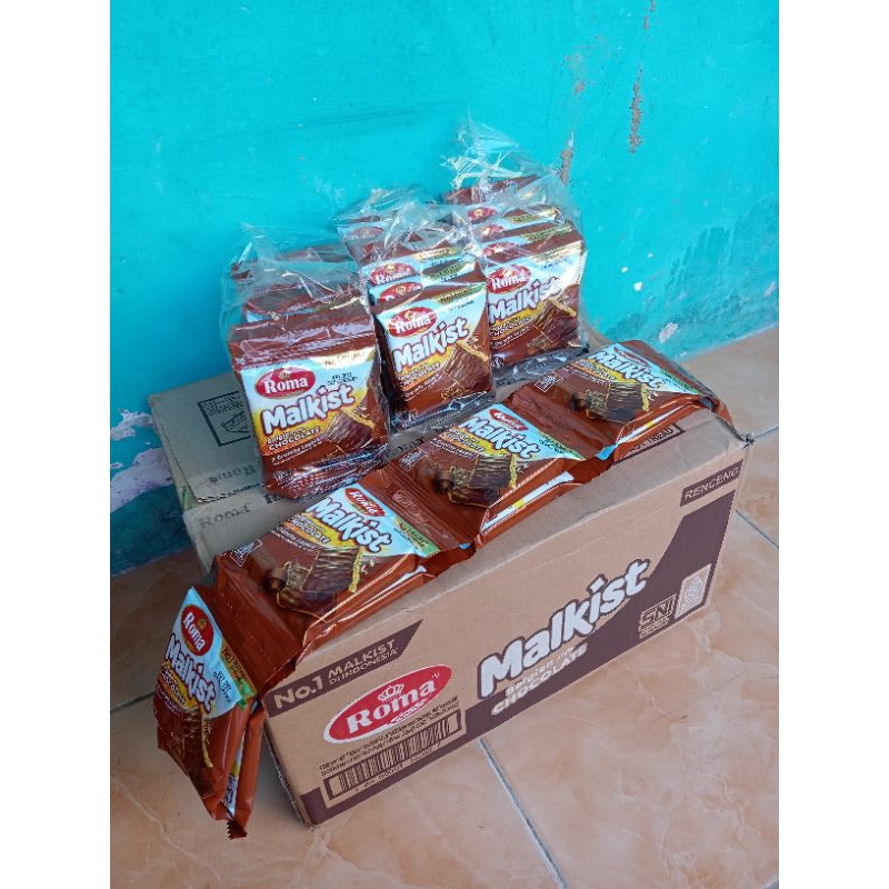 

Roma malkist rasa coklat 1 renteng isi 10 pcs