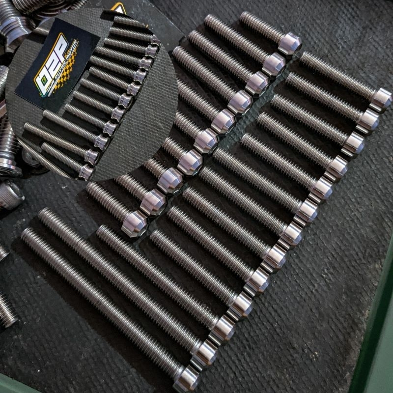 baut blok mesin klx ,baut blok kopling,magnet klx stainless custom handmade titanium