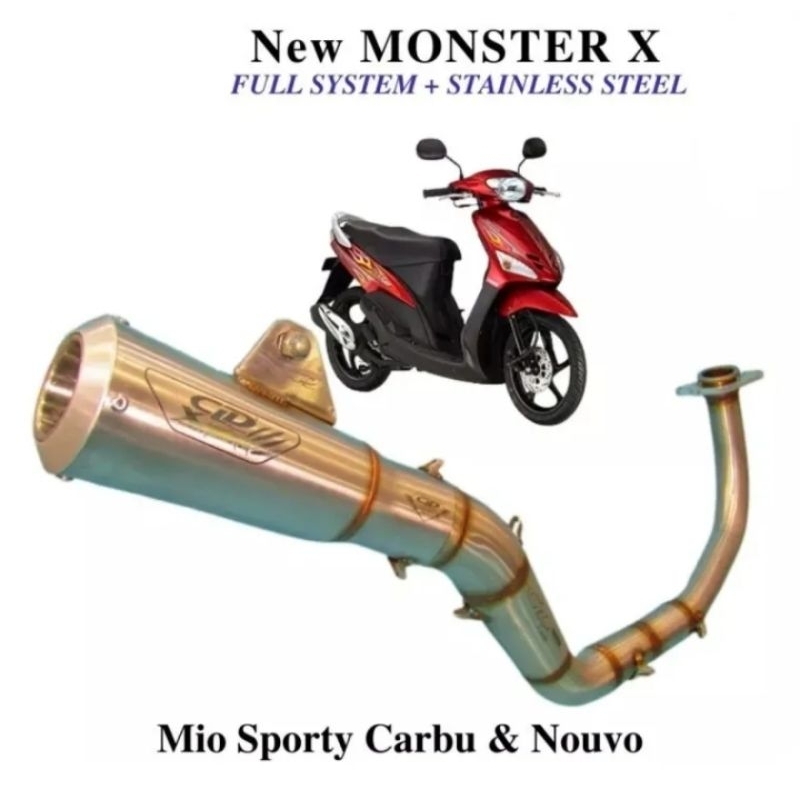 knalpot CLD X monster Mio sporty Mio soul karbu Mio smile