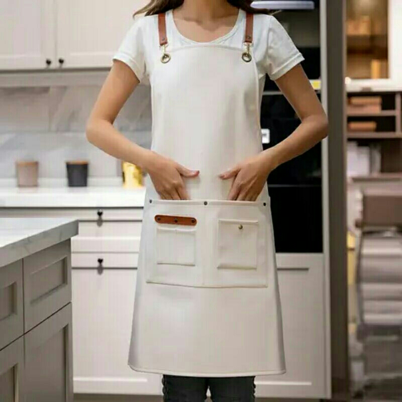 celemek apron barista bahan kulit pilihan