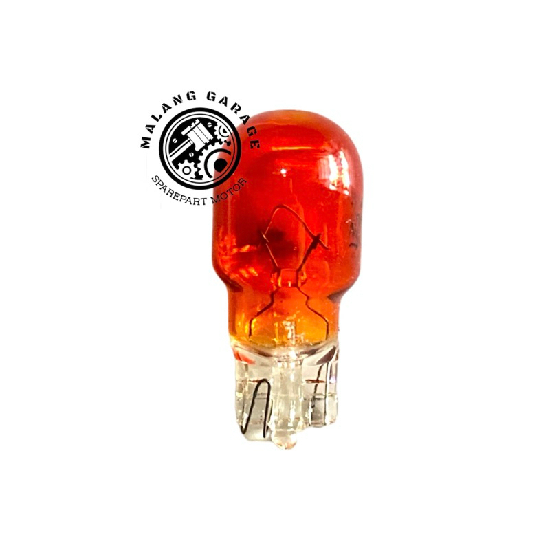 Dop riting bohlam lampu sen sein tancap t13 12v orange standar motor