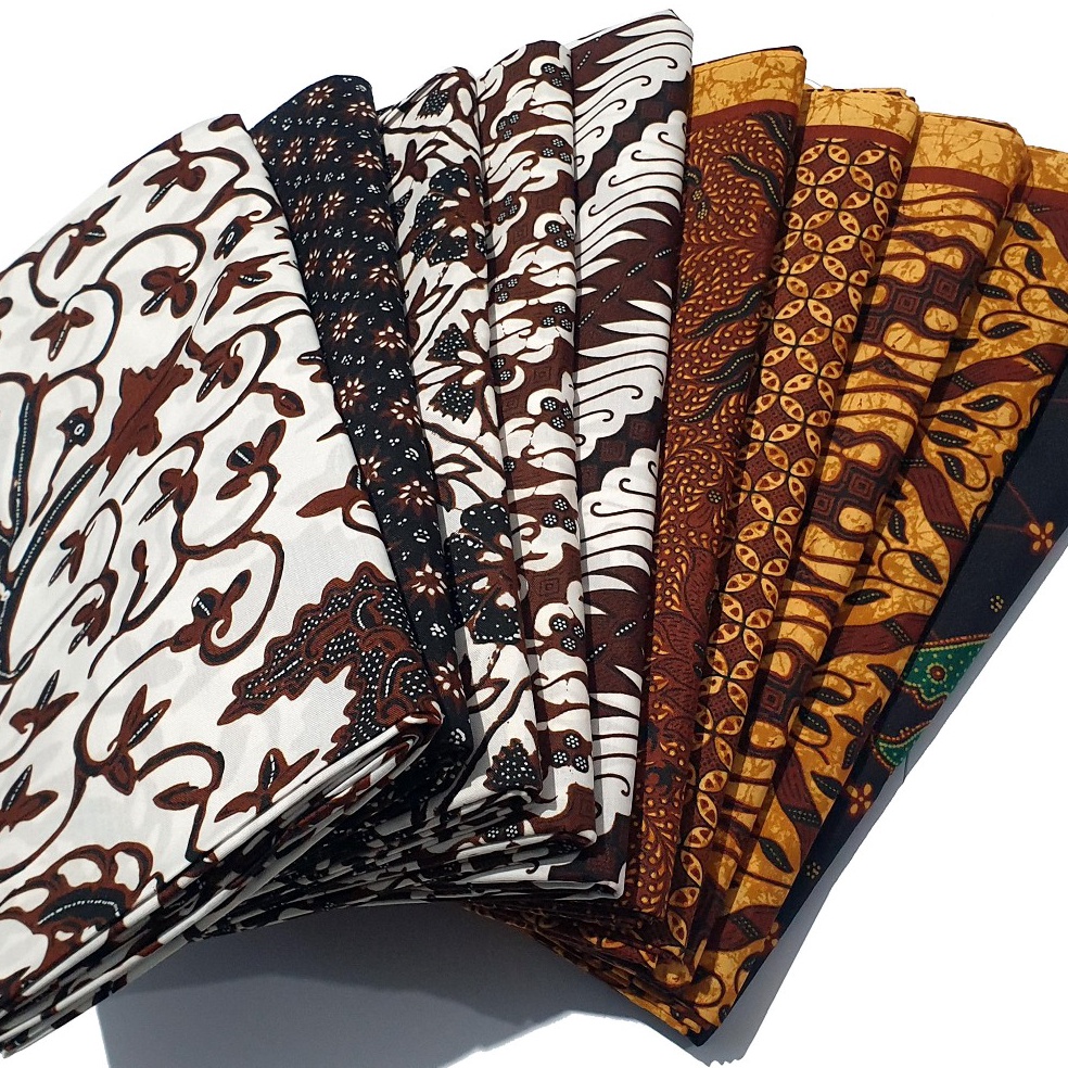 KODE N32R Kain Batik H Santoso AAA motif Kawung Parang Bunga Putih  Jarik Jogjaan  Kain Soga Genes J