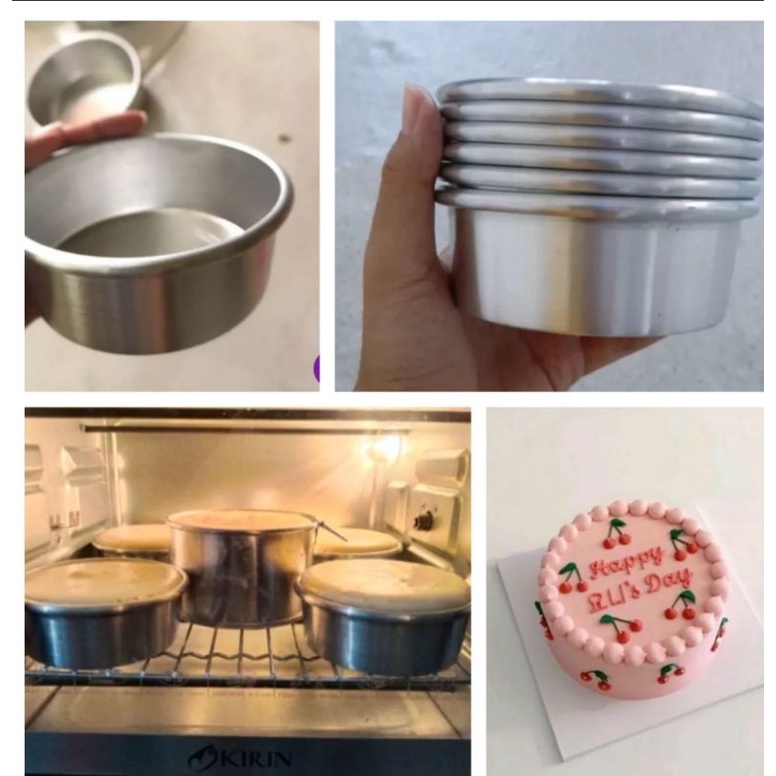 Cetakan Cromboloni Ukuran 6,8 ,9 ,10 cm Isi 12 PCS Loyang Bulat Press Mini Kue Tart