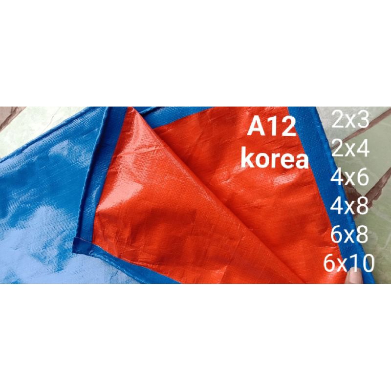 Terpal A12 biru oren 2x3