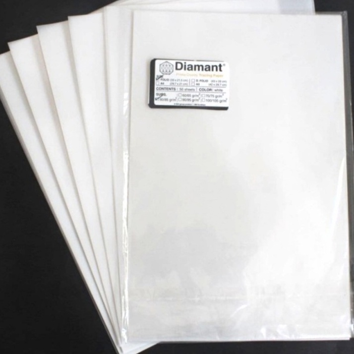 

HJ6 KERTAS KALKIR ARSIR TRANSPARANT DIAMANT A3 A4 DAN FOLIO ISI 5 LEMBAR