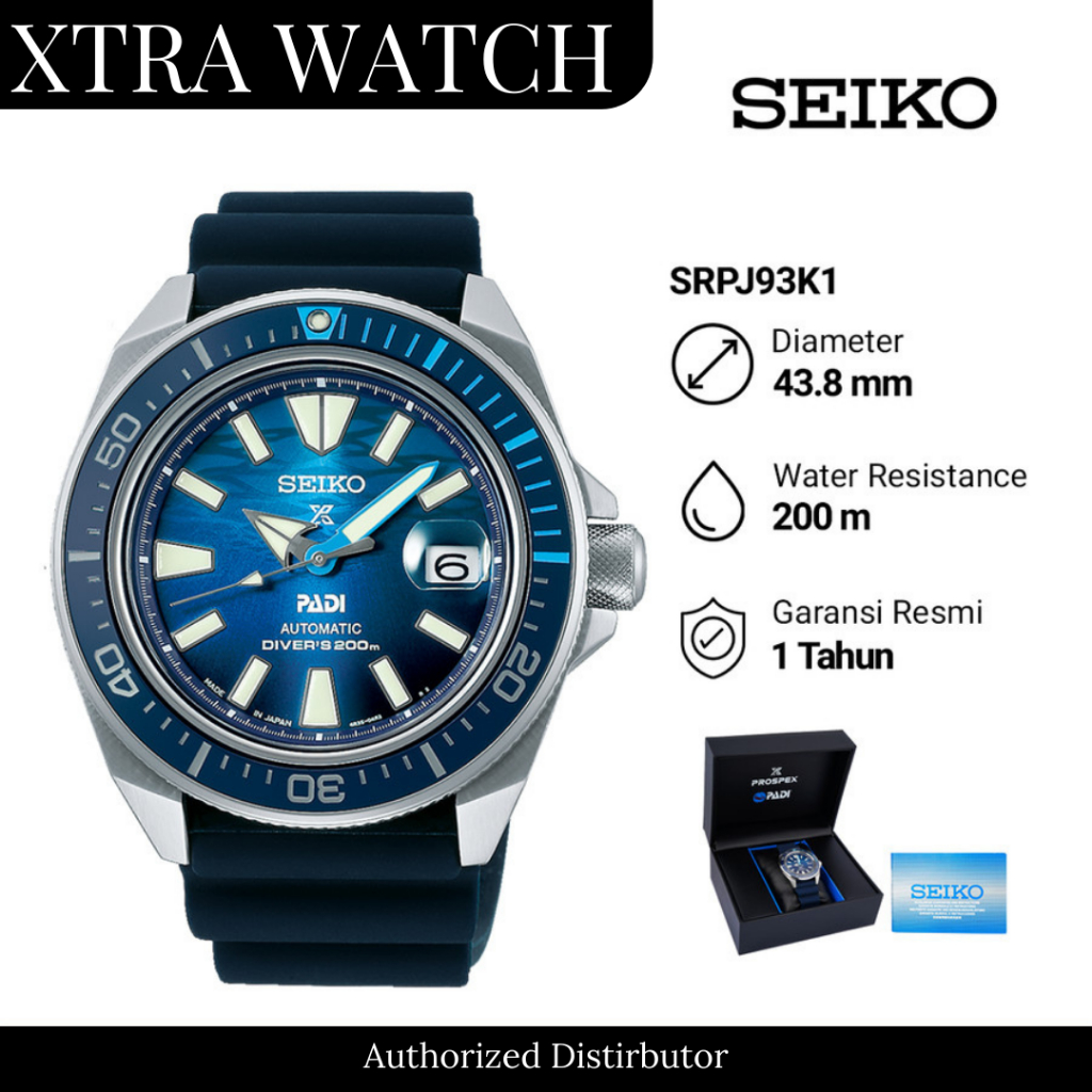 Jam Tangan Pria Seiko Prospex SRPJ93K1 King Samurai Padi Automatic Original - Tali Karet - Spesial E