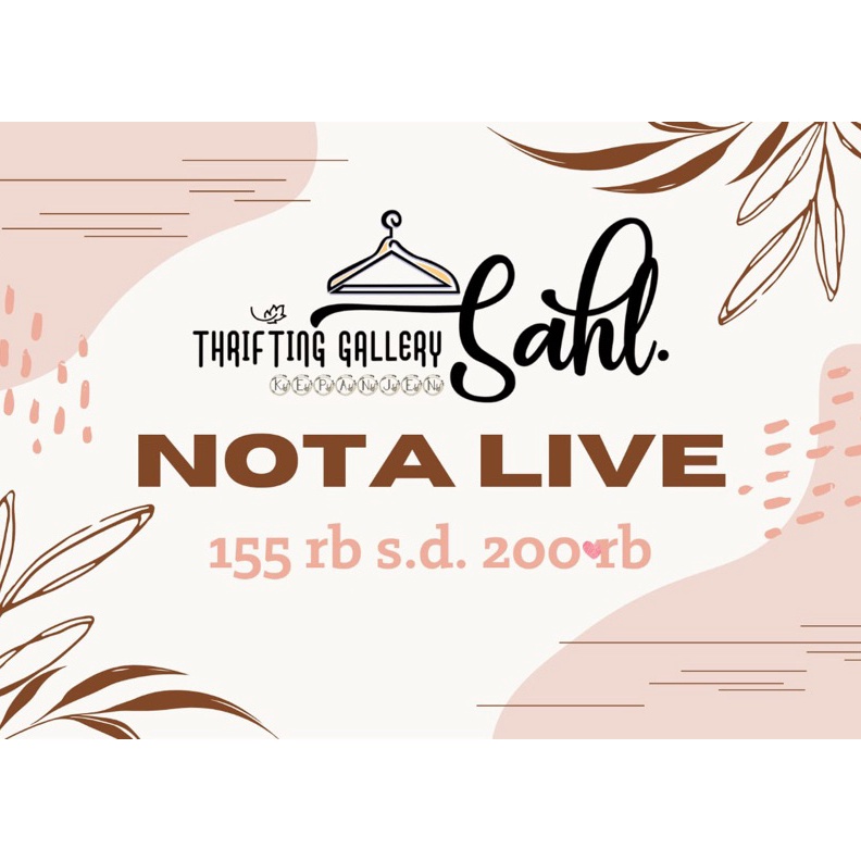 KODE M3U NOTA LIVE 155rb  2rb 1 kg