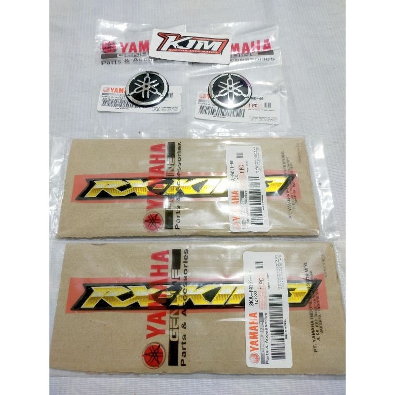 EMBLEM TANGKI DOP AKI RX KING 2007/2008/2009 PEREDAM FULLSET ORIGINAL YAMAHA