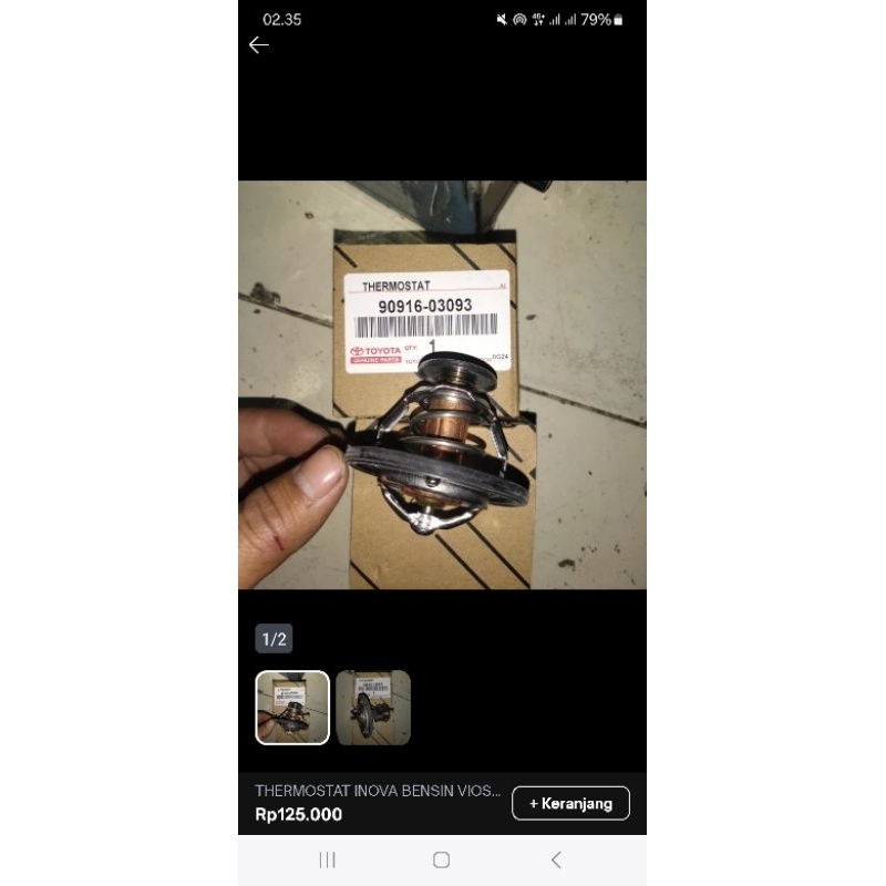 WATER INLET + THERMOSTAT VIOS GEN 1 VIOS GEN 2 YARIS BAKPAO 2PCS ORIGINAL