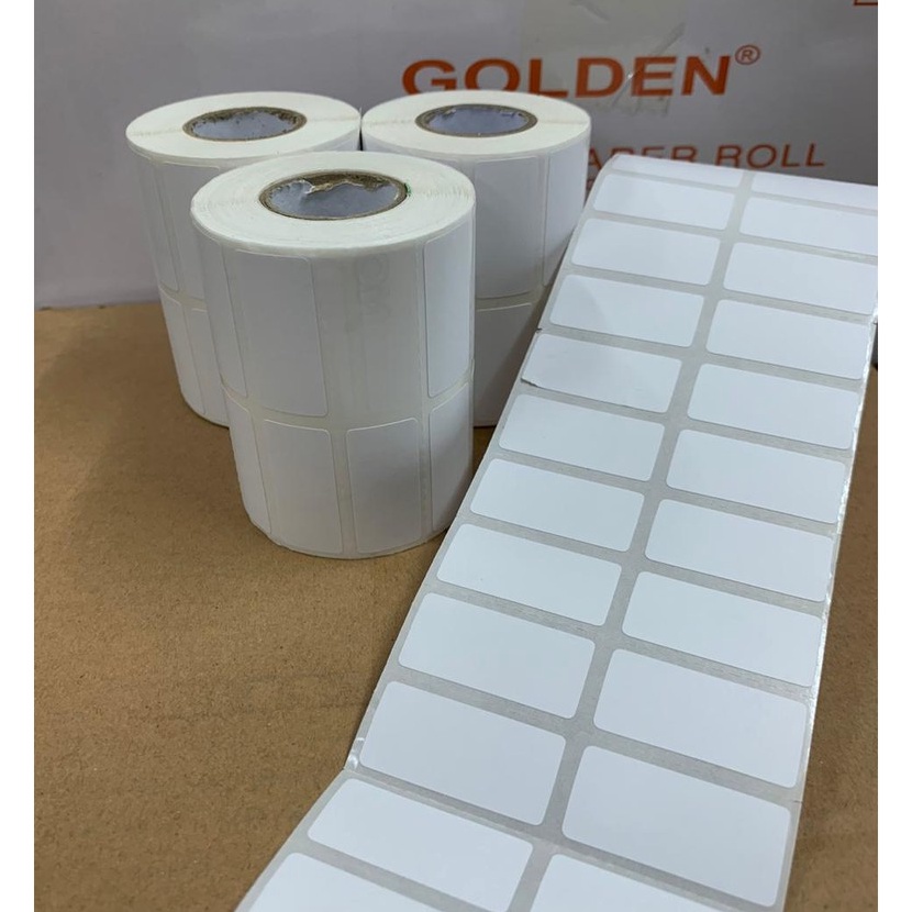 

KF7 LABEL THERMAL BARCODE 33 X 15 mm KERTAS STICKER LABEL THERMAL 33x15 mm 2 LINE DIRECT THERMAL