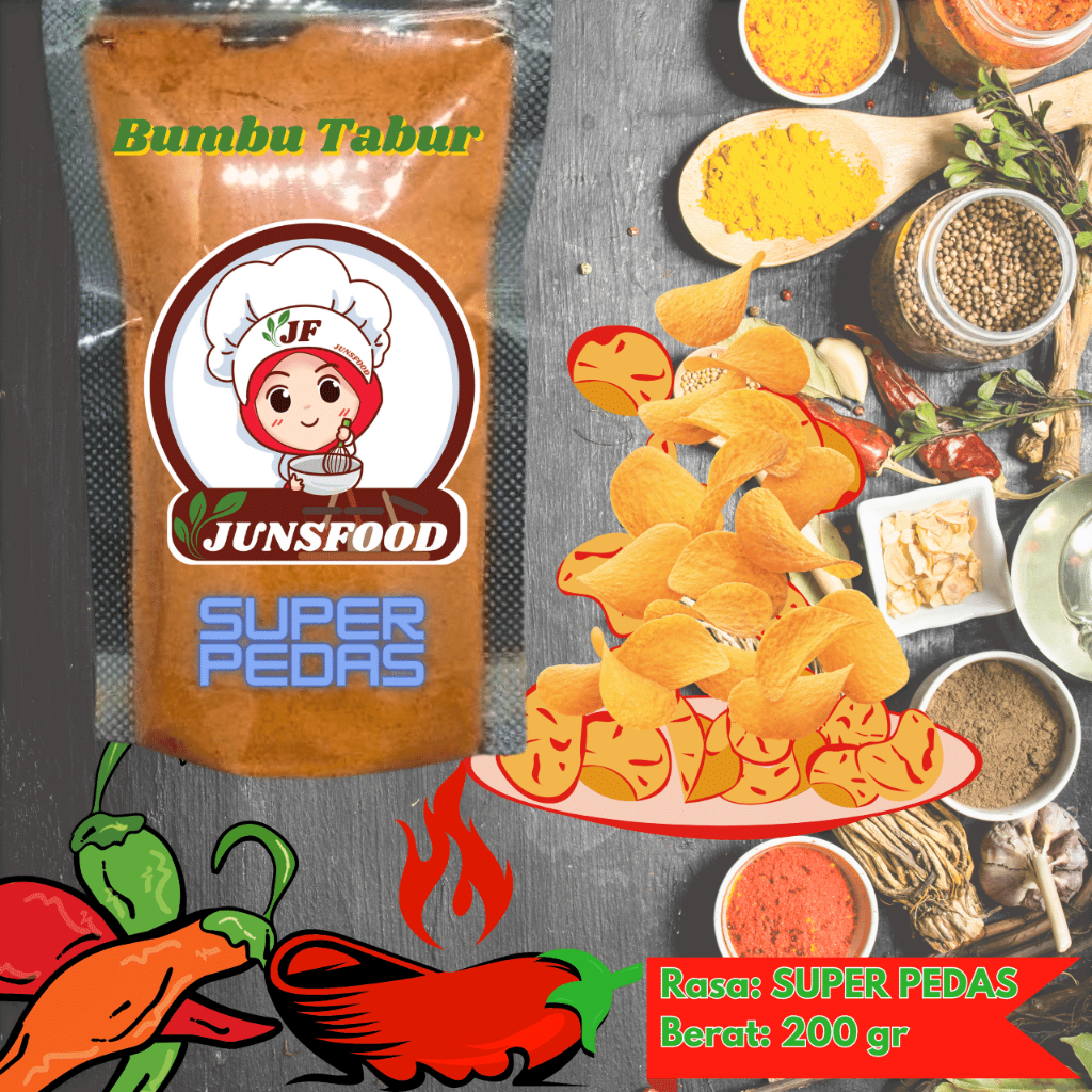 

Bumbu Tabur Bubuk Cabe Super Pedas 200gr JUNSFOOD: Pedas Nikmat Tanpa Batas!