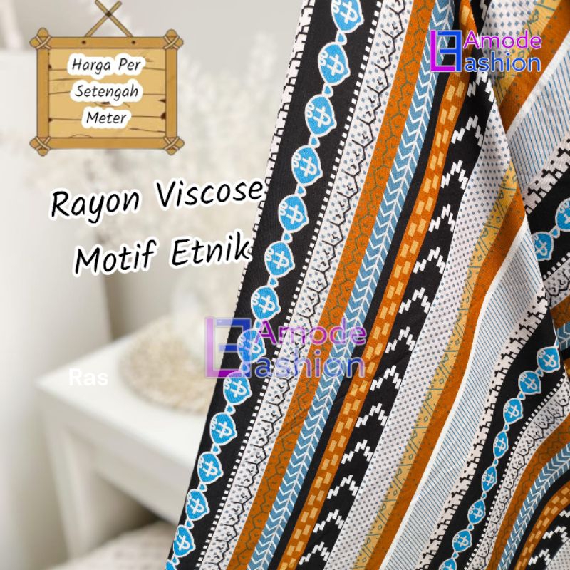 Kain Rayon Viscose Motif Etnik