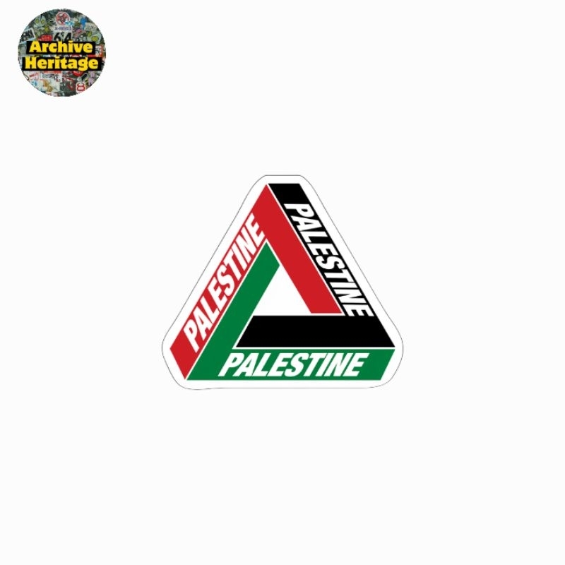 

sticker Palace Palestine cease fire now logo stiker