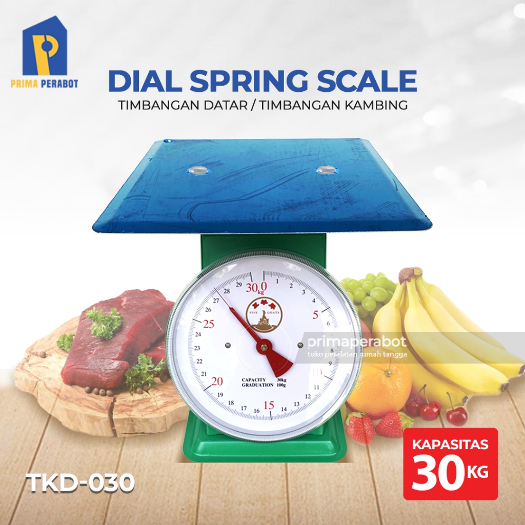 Timbangan Duduk Datar 30 kg Timbangan Besi Jarum Five Goats