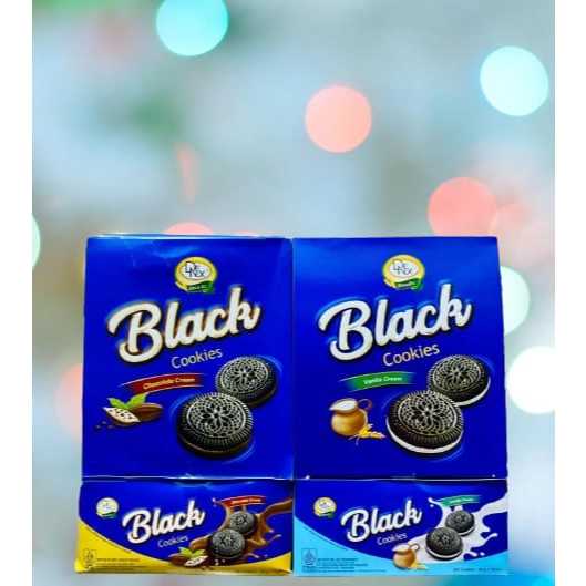 

Denex Black Cookies Box Rasa Vanila Cream & Chocolate Cream 50gr x 12 pcs