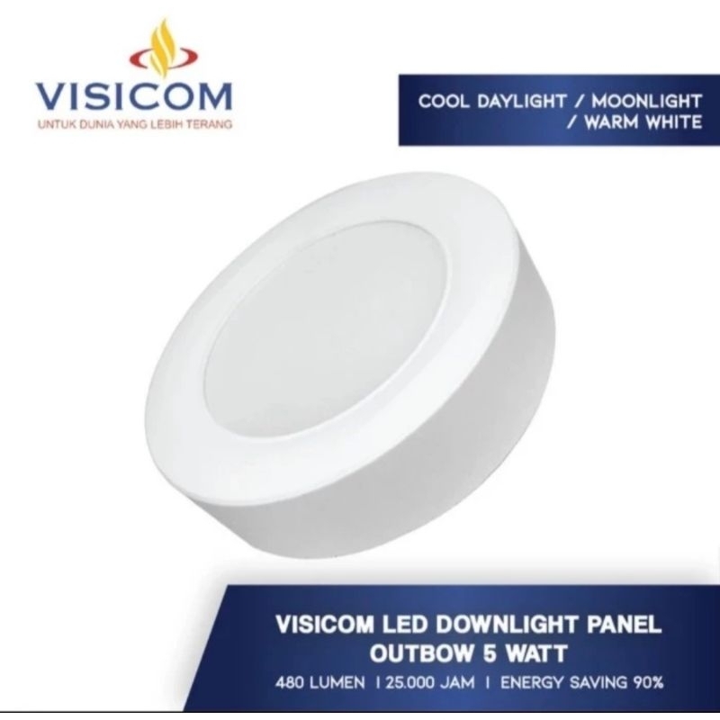 Lampu Downlight LED Panel Light 5W 5 W 5 Watt Visicom Outbow 5Watt Downlight LED Visicom