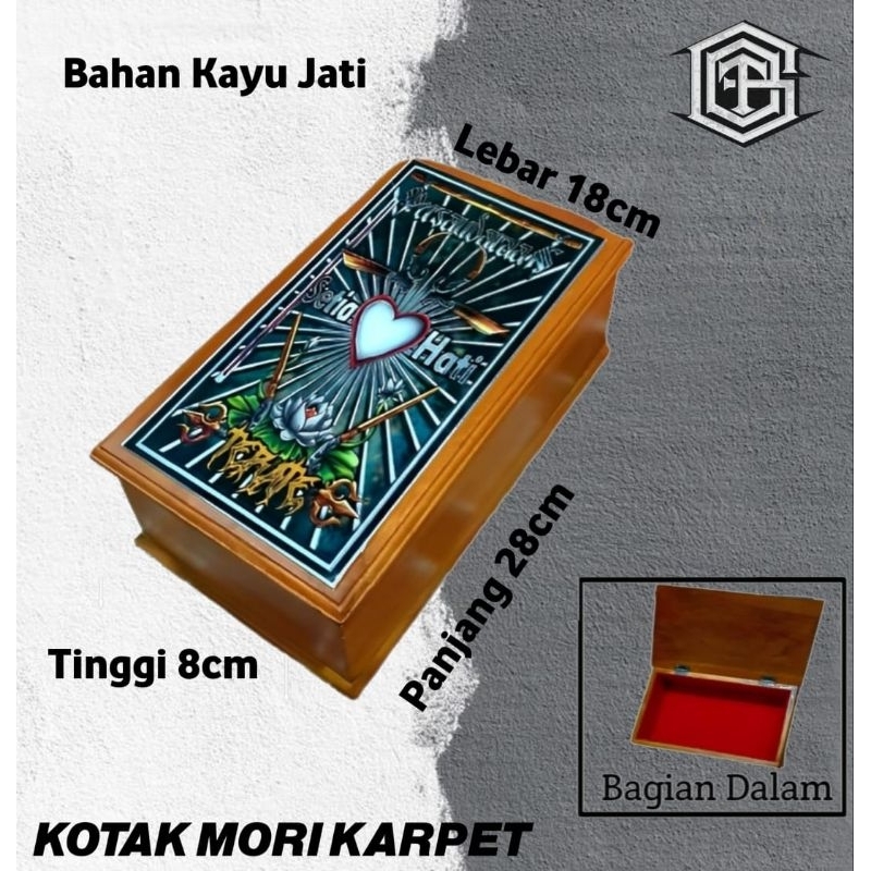 KOTAK MORI PSHT // KOTAK MORI KAYU JATI // KOTAK MORI PSHT GAMBAR AKRILIK // KOTAK MORI LAMBANG PSHT