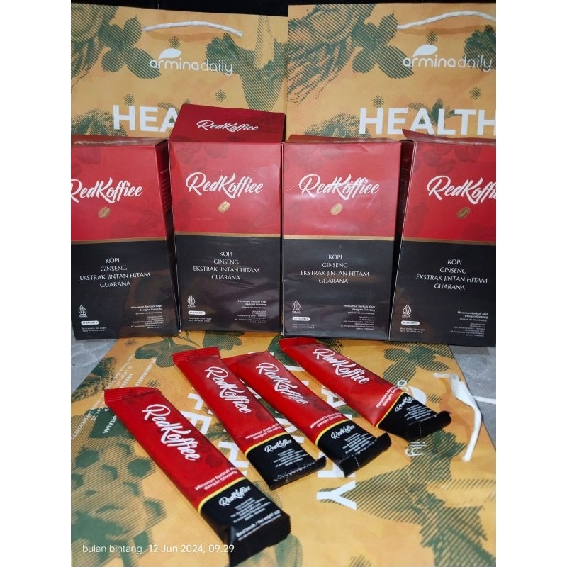 

Kopi Merah Red Koffiee Arminadaily Stamina 5 biji