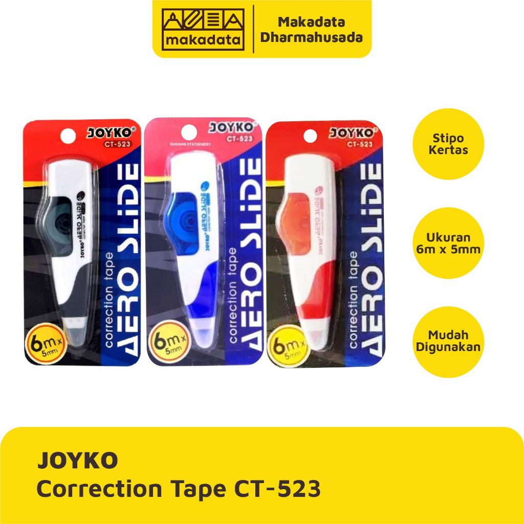 

CORRECTION TAPE | STIPO KERTAS JOYKO CT-523 6 METER (1 PCS)