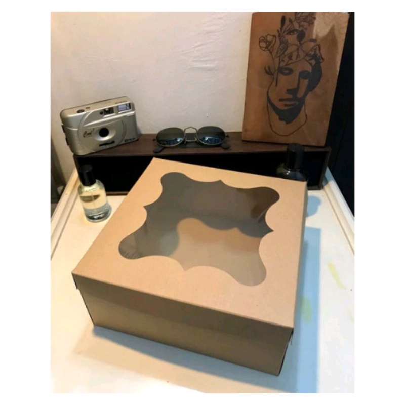 

Box Kraft Cake 22x22x10cm (per pcs)