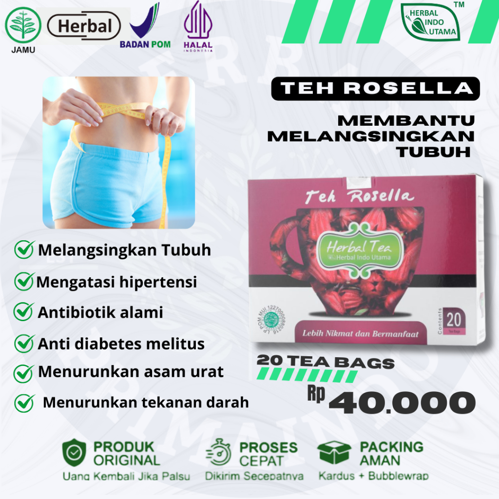 

Teh Herbal Rosella Bantu Melangsingkan Tubuh, Hipertensi, Diabetes & Atasi Asam Urat