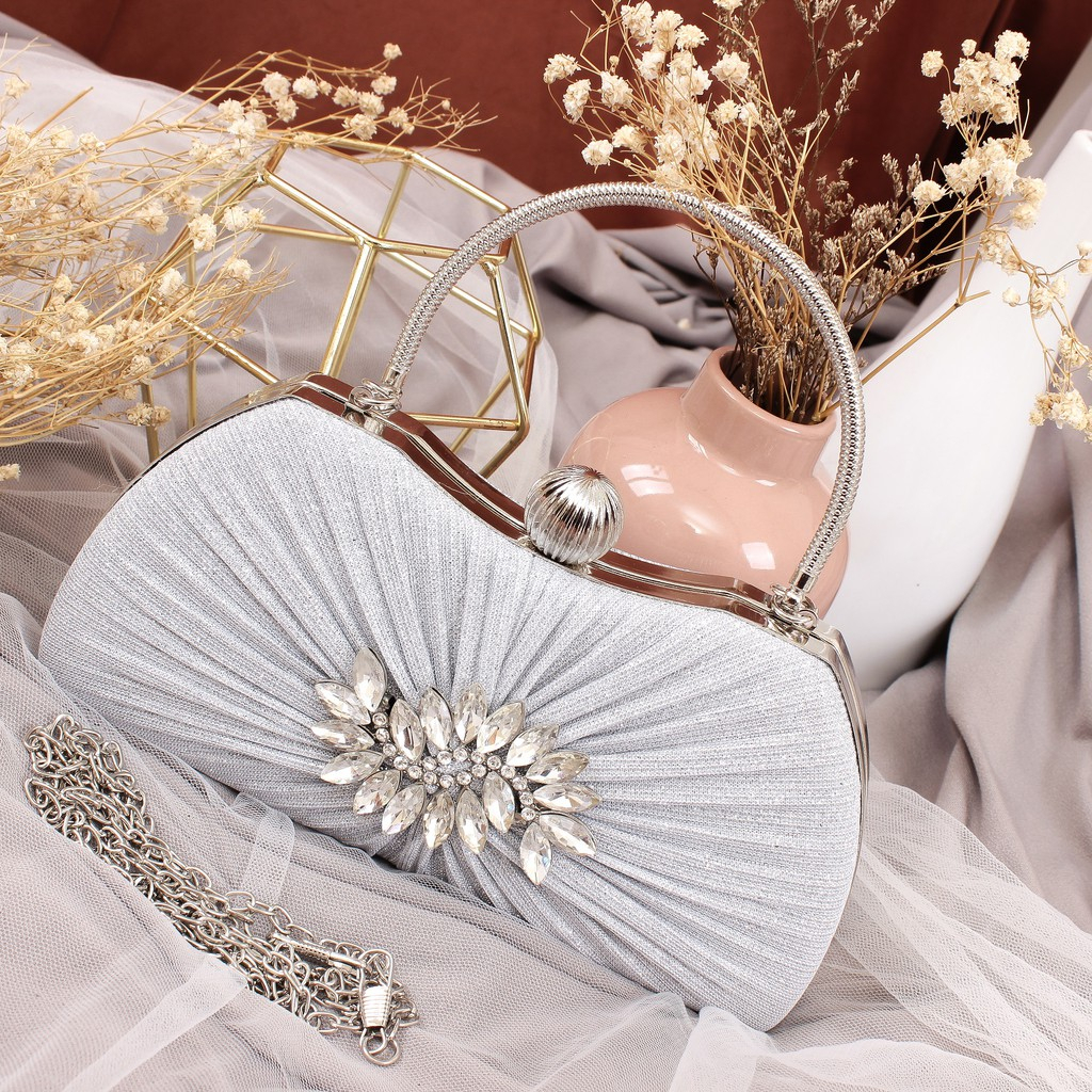CUCI GUDANG MV_Marvelouz MV137643 tas Handbag pesta elegant ada tali rantai