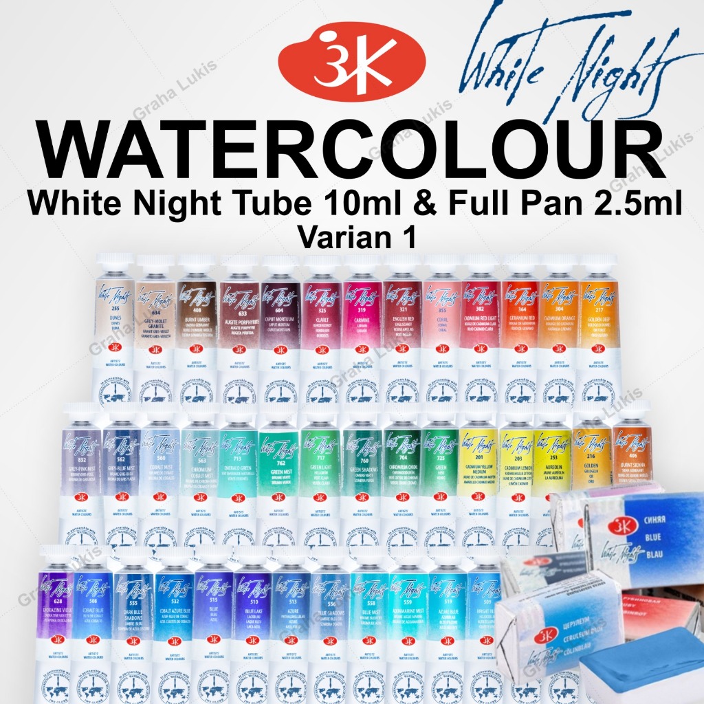 

Nevskaya Palitra White Night Watercolor SATUAN - Tube 10ml / Half Pan 2.5ml - Varian 1