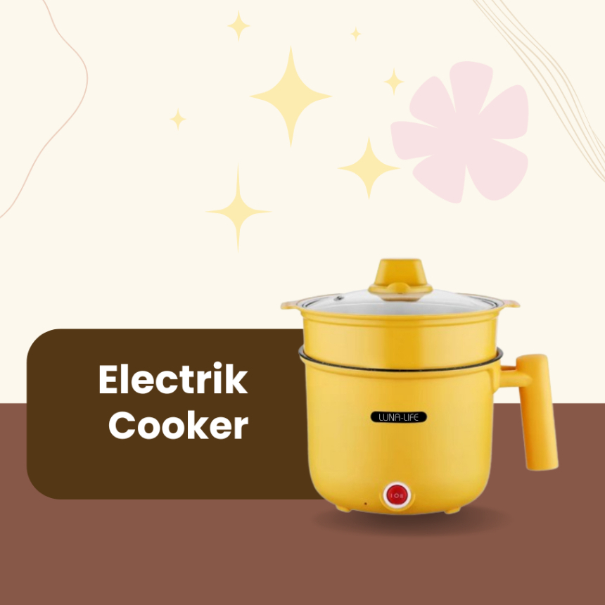(EC18) (EC13)  Panci Listrik Serbaguna | Elektrik Cooker Multifungsi Panci Kukus Elektrik | Panci Li