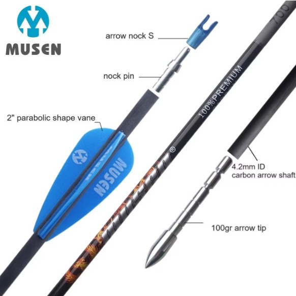 Anak Panah Arrow Musen Phoenix Pure Carbon ID 4.2 mm