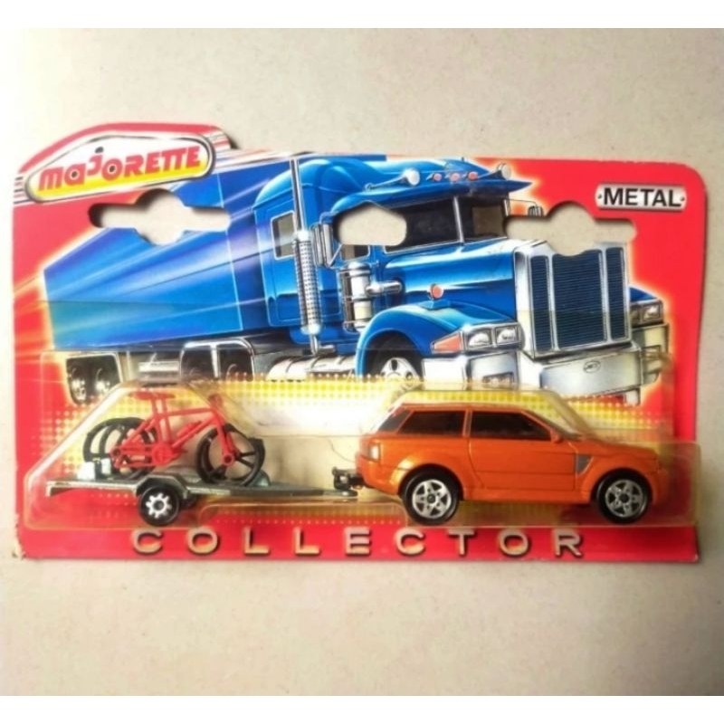 Diecast Majorette Collection Range Rover Stormer with Trailer Bike 1/61