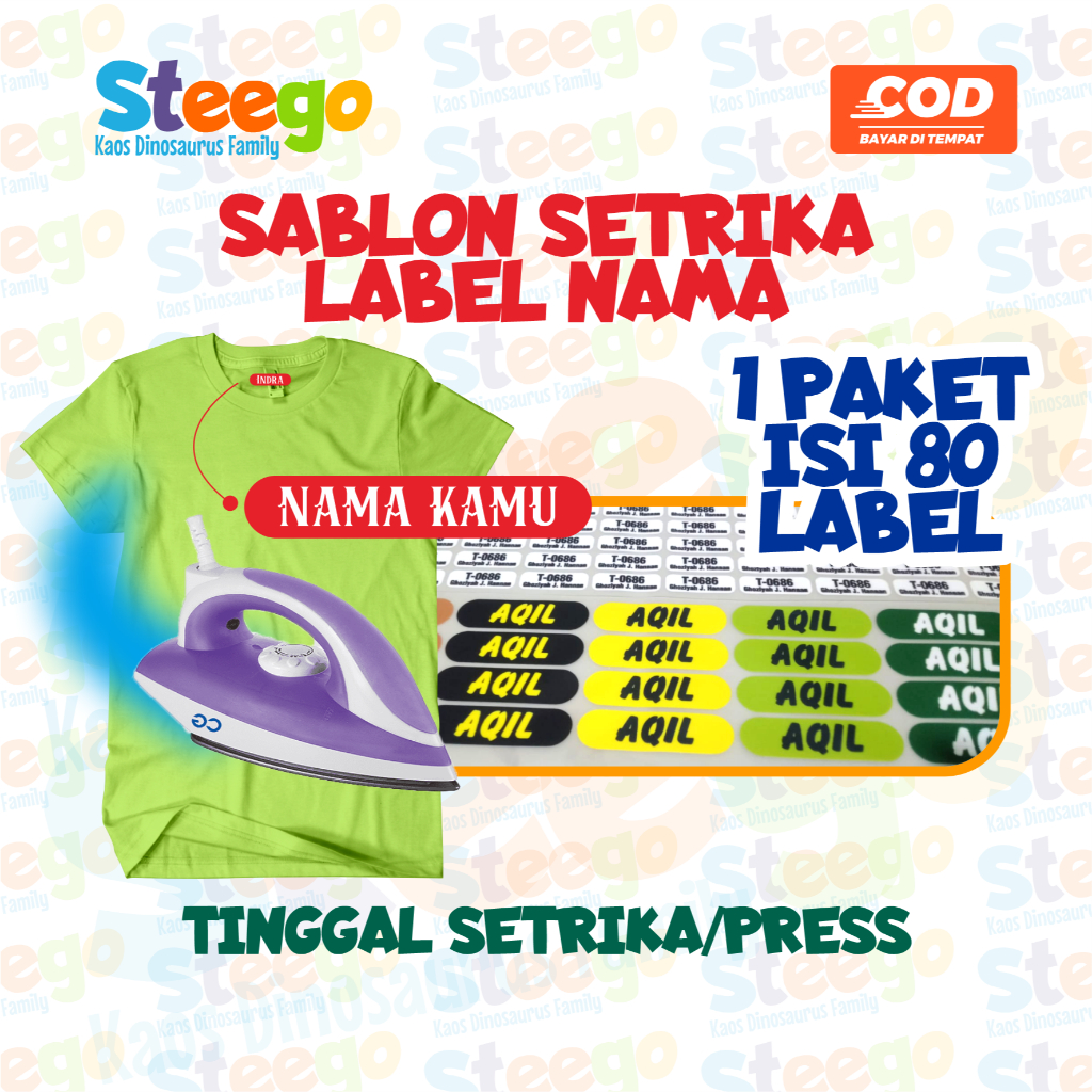 

Sablon Setrika Label Nama Di Kaos Awet Tidak Luntur Bisa COD