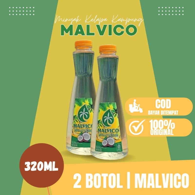 

Malvico, Minyak Kelapa, Minyak Kampung Aroma Khas, Paket 2Botol