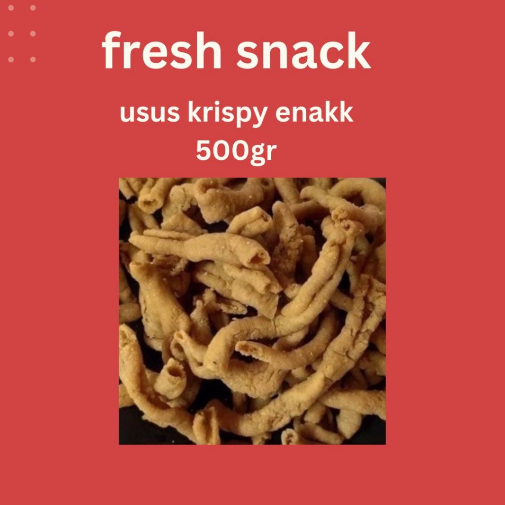 

(500GR) USUS CRISPY ORIGINAL | SNACK LEZAT DEPOK