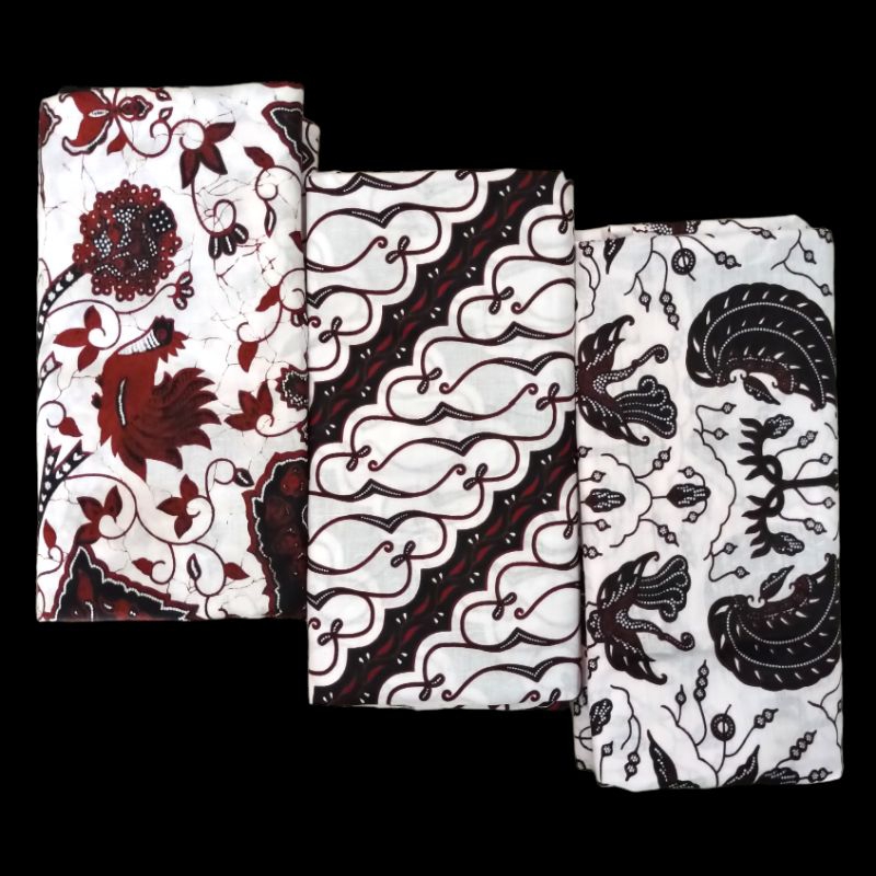 hmt kain batik printing putihan motif Seno burung