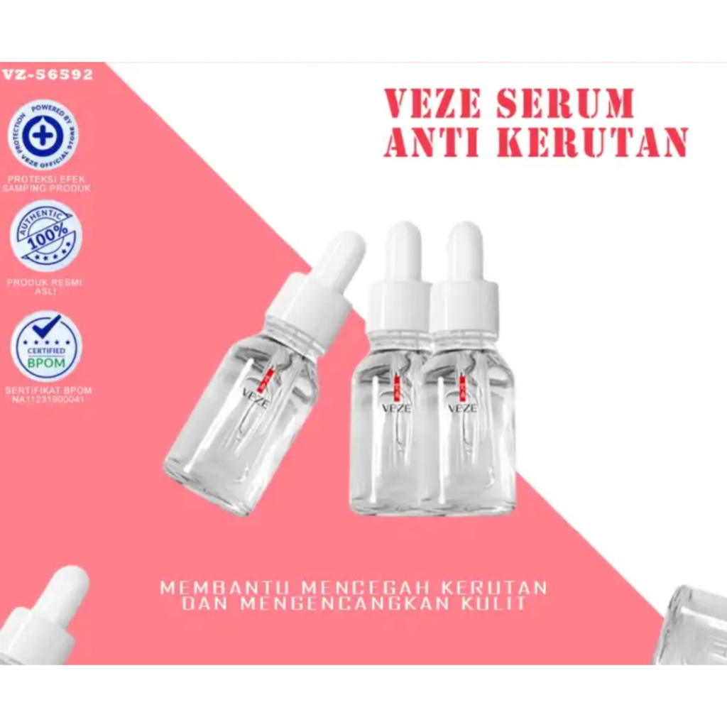 ORI VEZE Serum Anti Kerutan Pengecil Pori-Pori Anti Jerawat Anti Flek 15ML/ Serum Pejah Merawatan Wa