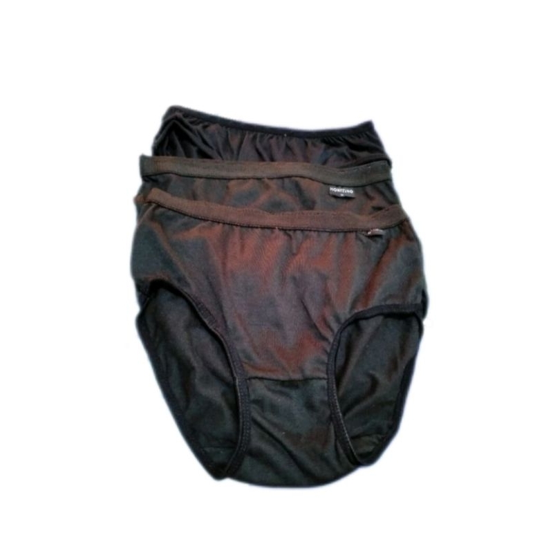 CD/Celana Dalam Wanita Polos Hitam 3pcs