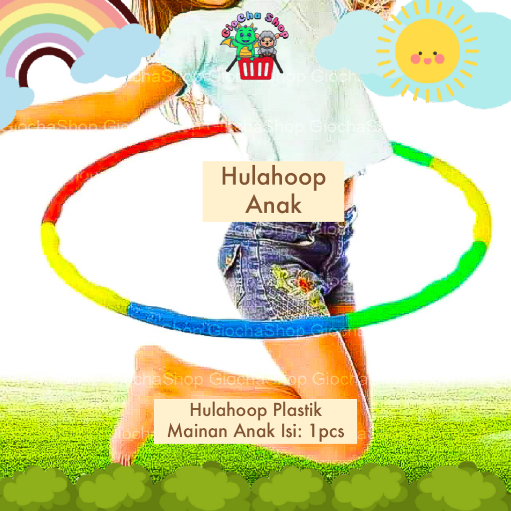 HULAHOOP ANAK - HULA HOOP ANAK - MAINAN ANAK HULA HOOP - HULA HOOP PLASTIK ISI 8PCS