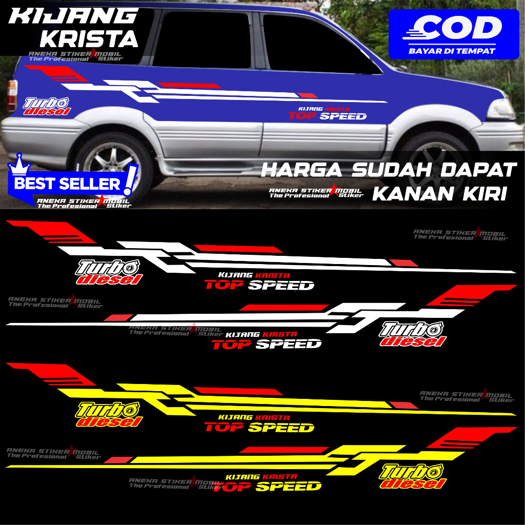 Stiker Mobil Kijang Krista Stiker Body Kijang Krista Stiker Kijang Krista