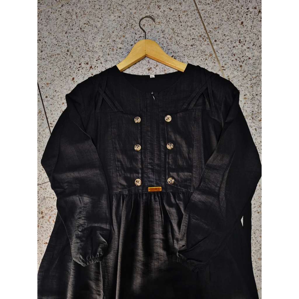 Gamis Hitam Polos Anak Perempuan Premium/Gamis Hitam Anak PerempuanGamis Simple Elegan Warna Hitam/G