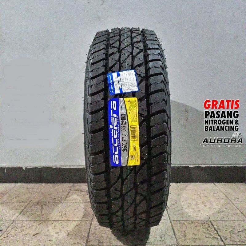 Ban mobil semi off road ring 17 merk Accelera Omikron A/T ukuran 265/70 R17 tubles