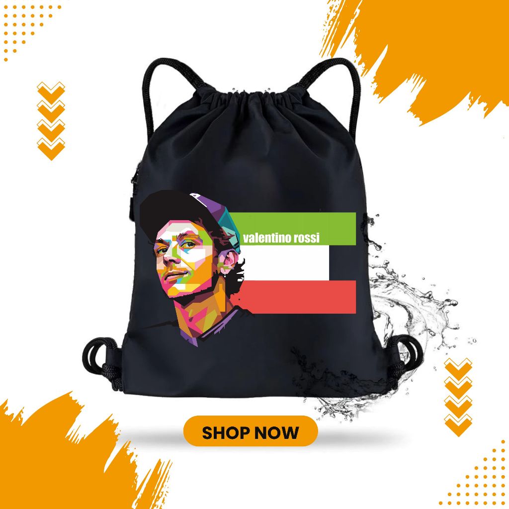 Tas Serut Pria Wanita Tas Sepatu Futsal Bola Olahraga  Gymsack String Bag Drawstringbag Waterproof M