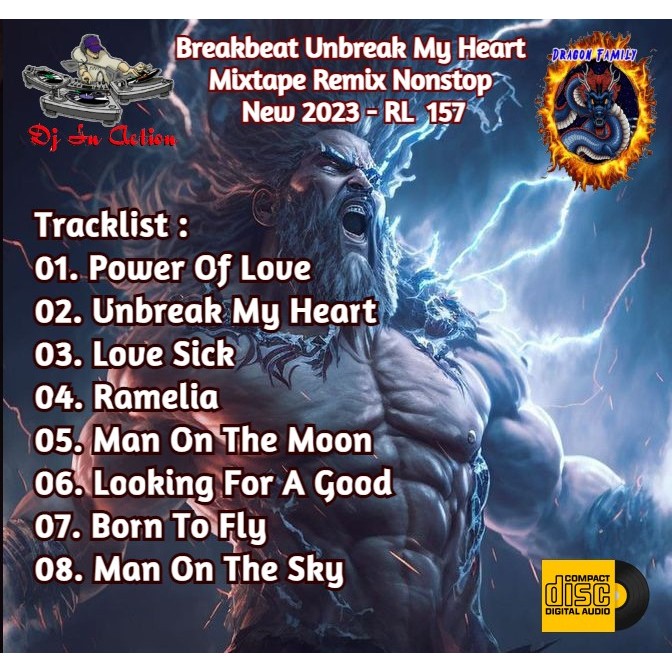 Cd Audio - Dj In Action Breakbeat Unbreak My Heart Mixtape Remix Nonstop New 2023 - RL  157