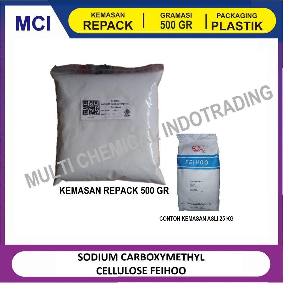 

SODIUM CARBOXYMETHYL CELLULOSE FEIHOO - REPACK 500 GR / CMC FEIHOO