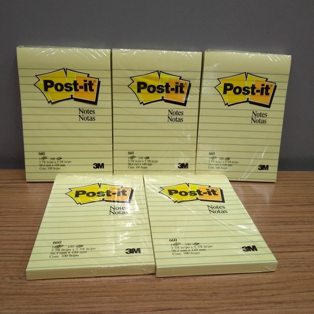 

3M post it sticky notes yellow lines bergaris 660