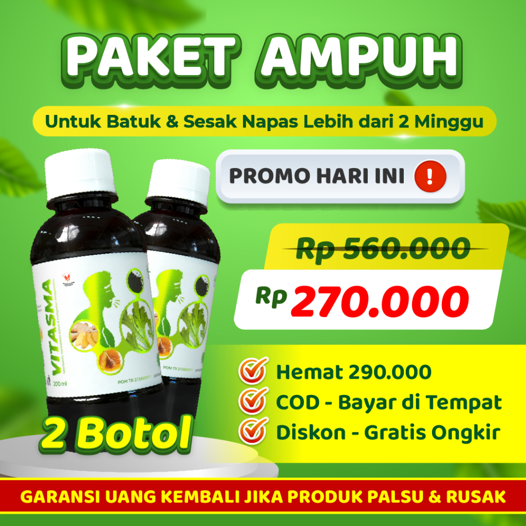 PAKET AMPUH 2 BOTOL - Madu Vitasma Madu Vitasma Asli Obat Batuk Obat Sesak Nafas Bronkitis Sinusitis
