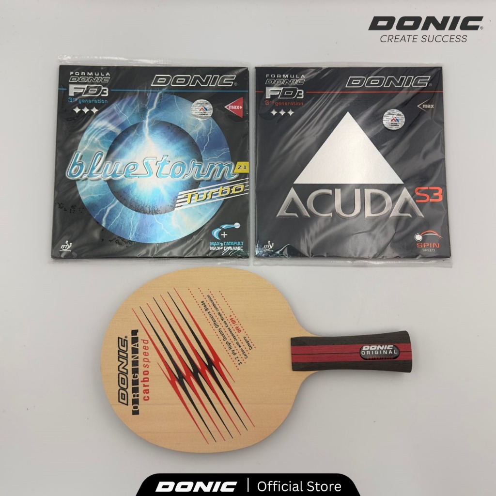 DONIC - Bat Tenis Meja Original Carbospeed Donic Germany set